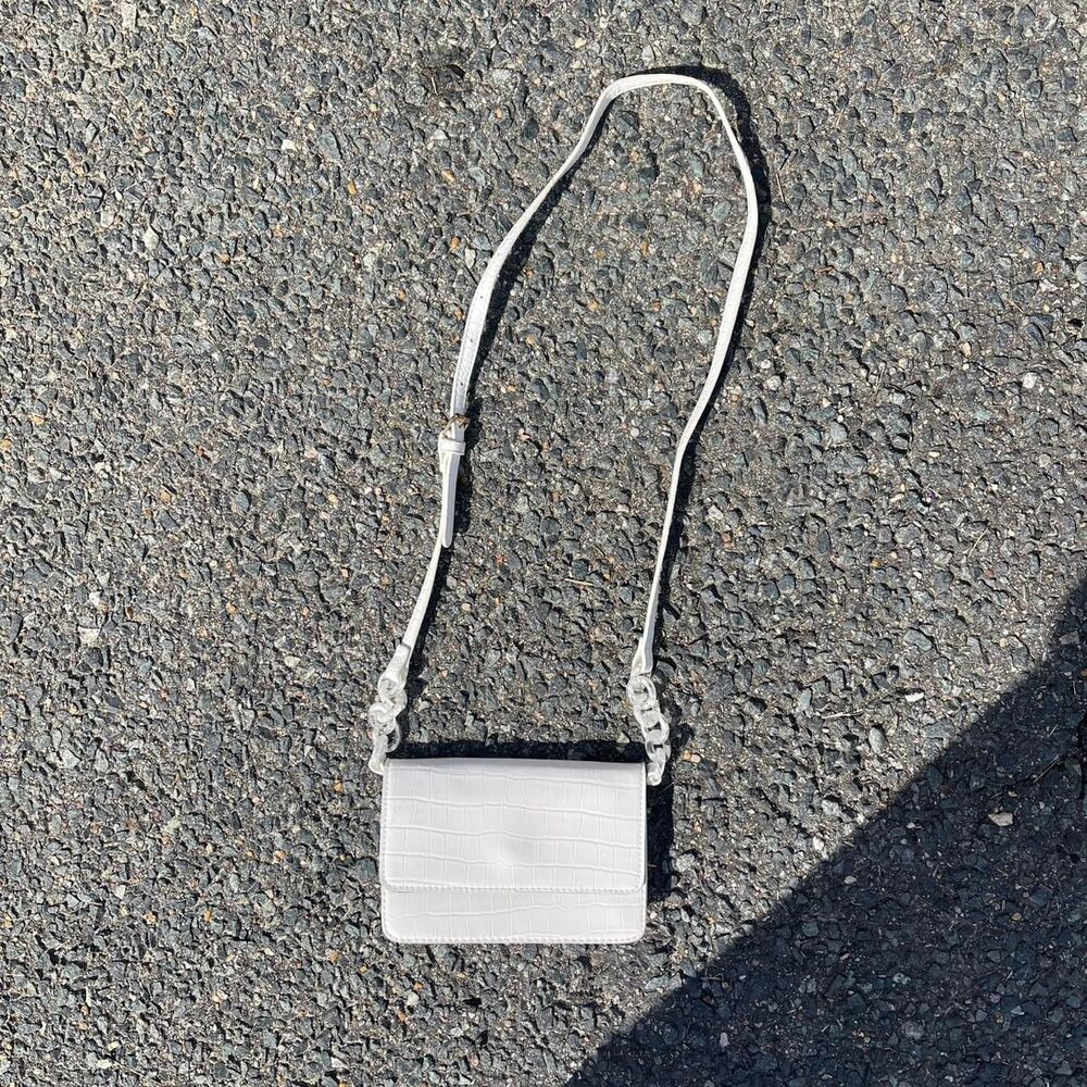 OLIVIA MILLER WHITE MINI CROSSBODY BAG